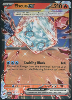 Eiscue EX 042/197 - Obsidian Flames - Pokemon Card - Near Mint - Image 1