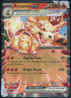Arcanine EX 032/198 - Scarlet & Violet Base Set - Pokemon Card - Near Mint - Image 1