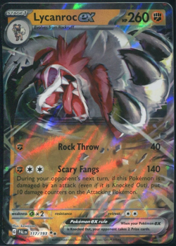 Lycanroc EX 117/193 - Paldea Evolved - Pokemon Card - Near Mint - Image 1