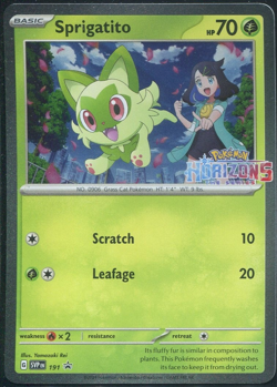 Sprigatito - SVP 191 - Pokemon Horizons - SV Black Star Promos - Pokemon Card NM - Image 1