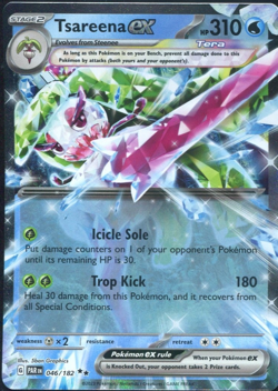 Tsareena ex 046/182 Paradox Rift Ultra Rare Holo Pokemon Card NM - Image 1