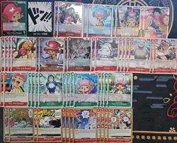 One Piece TCG Red/Green Tony.Tony Chopper Strawhat Deck + 100 Extra Cards - Image 1