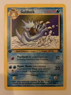 Golduck 1st Edition 1999 Fossil Set Pokemon Card 35/64 NM - Image 1