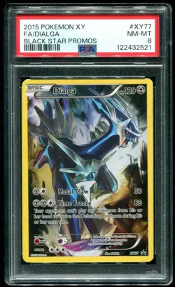 PSA 8 Dialga Full Art XY Black Star Promo 2015 Pokemon Card #XY77 - Image 1