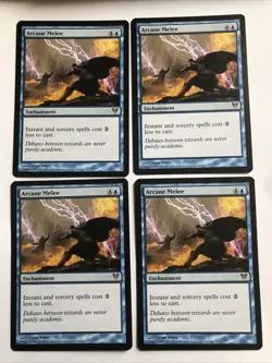 Arcane Melee X4 Avacyn Restored Mtg Ex+/NM Condition See Pics Front Back - Image 1