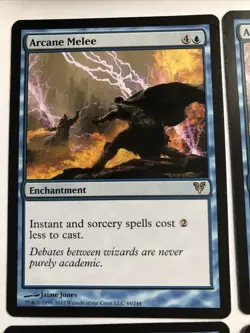 Arcane Melee X4 Avacyn Restored Mtg Ex+/NM Condition See Pics Front Back - Image 2