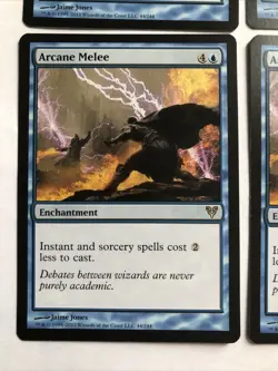 Arcane Melee X4 Avacyn Restored Mtg Ex+/NM Condition See Pics Front Back - Image 5