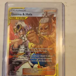 Pokemon TCG Guzma & Hala 229/236 Sm-Cosmic Eclipse Full Art Holo Ultra Rare - Image 1