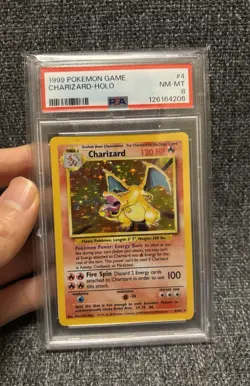 Pokemon 1999 Base Set Charizard 4/102 Holo PSA 8 NM-MT - Image 3