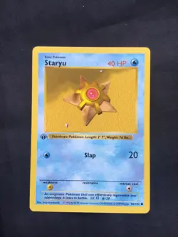 Pokemon Cards: Base Set 1st Edition Common: Staryu 65/102 - Image 1