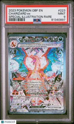 2023 Pokemon OBF Special Illustration Rare Charizard ex 223/197 PSA 9 - Image 1