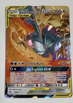 Pokemon Moltres Zapdos Articuno GX Tag Team English 44/68 Hidden Fates near mint - Image 1