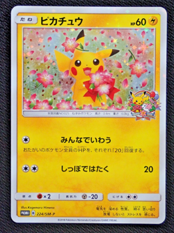 PIKACHU 224/SM-P 224 POKEMON CENTER 20TH ANNIVERSARY JAPANESE PROMO CARD BOUQUET - Image 1