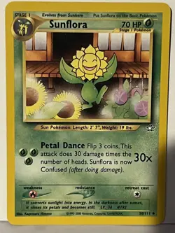 Sunflora 50/111 Neo Genesis NM Pokemon Fast Shipping - Image 1