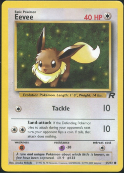 Eevee Team Rocket Common Pokemon TCG 55/82 NM - Image 1