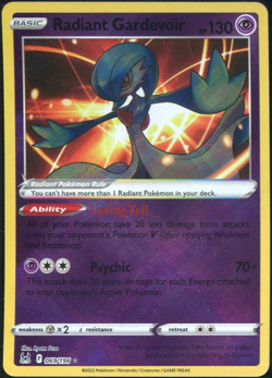 Radiant Gardevoir 069/196 Swsh11: Lost Origin Holo Rare Pokemon TCG NM - Image 1