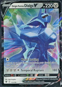 Origin Forme Dialga V - 113/189 - Half Art - Astral Radiance English Pokemon NM - Image 1