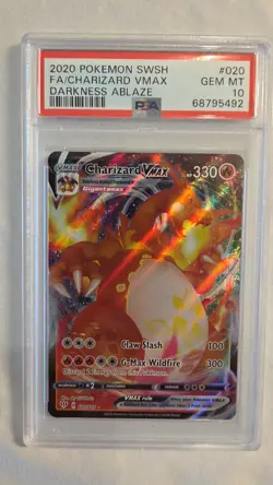 2020 POKEMON SWORD & SHIELD DARKNESS ABLAZE Full Art / Charizard (PSA GEM MT 10) - Image 1