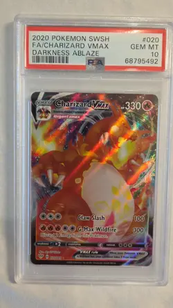2020 POKEMON SWORD & SHIELD DARKNESS ABLAZE Full Art / Charizard (PSA GEM MT 10) - Image 2