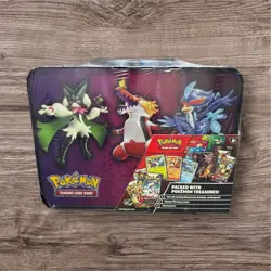 Pokemon - 2023 FALL Collector Treasure Chest TIN SET (6 Packs, 3 Foils, Coin+) 820650853050 - Image 1