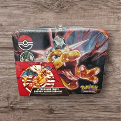 Pokemon - 2023 FALL Collector Treasure Chest TIN SET (6 Packs, 3 Foils, Coin+) 820650853050 - Image 2