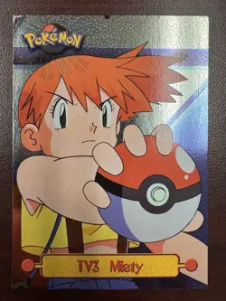 TEXTURED HOLO TV3 Misty 1999 Topps Pokemon TV Animation Holo Foil Black LP - Image 1