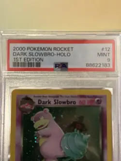 PSA 9 Dark Slowbro 12/82 Team Rocket Holo 1st Edition UNIQUE Vintage Pokemon TCG - Image 2