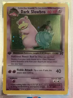 PSA 9 Dark Slowbro 12/82 Team Rocket Holo 1st Edition UNIQUE Vintage Pokemon TCG - Image 3