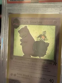 PSA 9 Dark Slowbro 12/82 Team Rocket Holo 1st Edition UNIQUE Vintage Pokemon TCG - Image 4