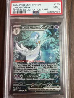 Pokemon Gardevoir EX Special Illustration 233/091 Paldean Fates PSA 9 Mint - Image 1