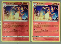 Pokemon TCG Vivid Voltage SWSH04 Charizard 025/185 Reverse Holo + Non Holo Rare - Image 1