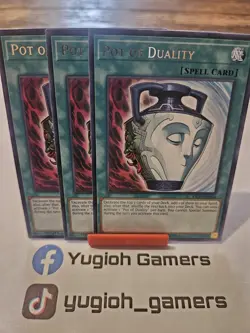 Yu-Gi-Oh Pot Of Duality X3 KICO 1st Edition Rare Light Played - Image 1
