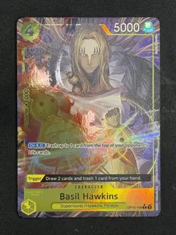 One Piece Basil Hawkins OP10-109 Parallel PRB02 English Holo Foil Alt Art NM - Image 1
