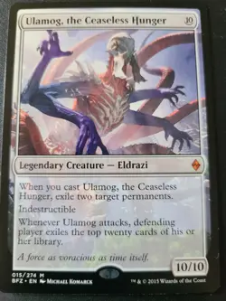 Magic the Gathering 2015 Ulamog, the Ceaseless Hunger Legendary Creature Card - Image 1