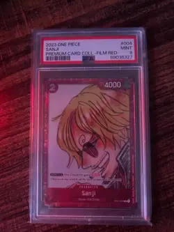 2023 One Piece, Sanji, Premium Card Collection Film Red, #004, PSA 9 MINT - Image 1