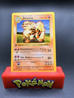 Pokemon TCG Arcanine Base Set Shadowless 1st Edition Uncommon Card 23/102 - Image 1