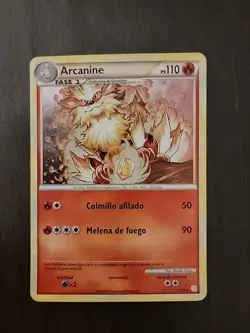 Pokemon TCG HeartGold SoulSilver Arcanine Holo Card 1/123 NM Condition *SPANISH* - Image 1