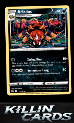 Ariados 113/196 Pokemon Rare SWSH11: Lost Origin Card NM - Image 1