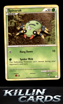 Spinarak 83/123 Pokemon Common HeartGold SoulSilver Card LP - Image 1