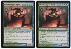 Overbeing of Myth x2 2x 2008 Eventide Multi-Color Rare Creature MTG SP - NM AZ1 - Image 1