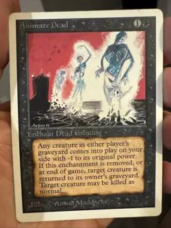 MTG - Animate Dead - Unlimited - MP - $1 Ship - Image 1