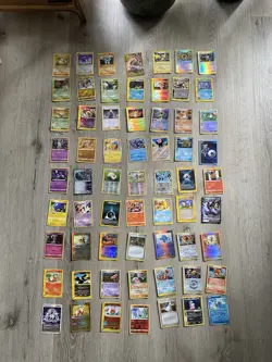 Pokemon TCG Bundle Job Lot of 63 Cards Including Holos + Pokemon tin. - Image 1