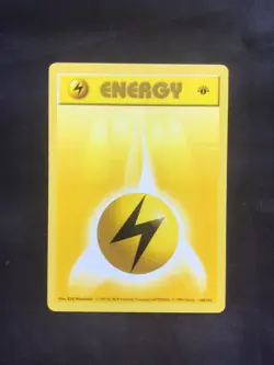 Pokemon Cards: Base Set 1st Edition Common: Lightning Energy 100/102 - Image 1