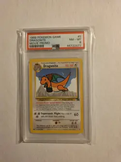 PSA 8 Pokemon 1999 Movie Black Star Promo Dragonite #5 NM/MINT Condition!! - Image 1
