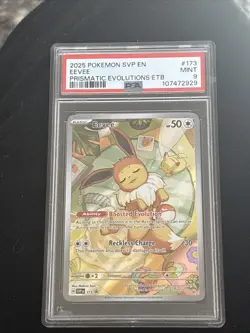 Eevee #173 PSA 9 Mint Holo Prismatic Evolutions ETB Promo Pokemon Card 🔥🔥 - Image 1