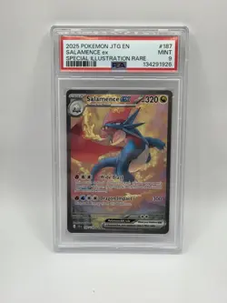 2025 Pokemon SV Journey Together #187 Salamence Ex SIR PSA 9 - Image 1