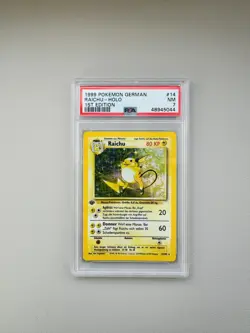 Raichu Holo 1. Edition #14 | Pokemon Base Set Deutsch | PSA 7 ⚡ - Image 1