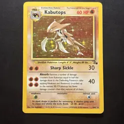 Pokemon Vintage Holo Rare Kabutops 9/62 Fossil WotC 1999 - Image 1