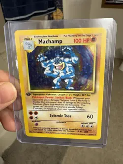 Pokemon TCG Machamp 8/102 Base Set 1st Edition - Image 1