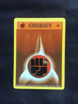 Pokemon Cards: Base Set 1st Edition Common: Fighting Energy 97/102 - Image 1